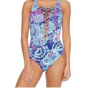 NWT Lilly Pulitzer Isle Lattice One Piece Size 6